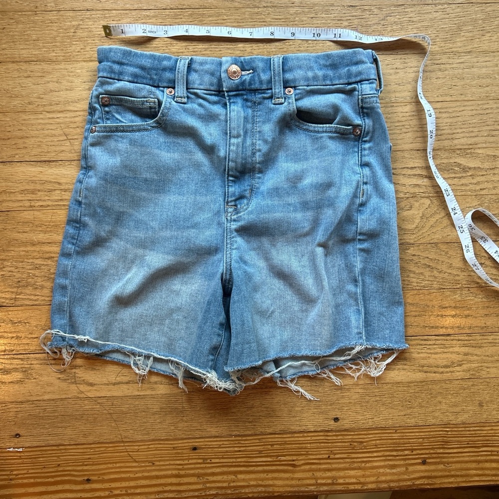 American Eagle Outfitters Light Blue High-Rise Denim Shorts